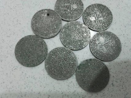 عملات مغربية واجنبية من الفضة و النحاس قديمة 7