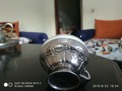 كأس مصنوعة من الفضة والسيراميك 1