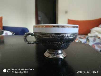 كأس مصنوعة من الفضة والسيراميك 2
