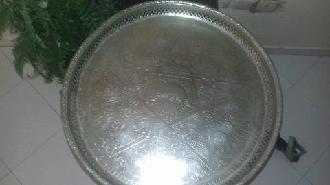 صينية النجمة المغربية ديال الفضة قديمة 
