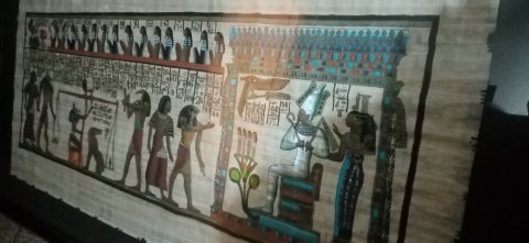 لوحة فنية فرعونية قديمة لها دلالات ومعاني  2