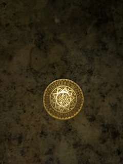 قطعة نقدية من فئة ?? سنتيم مغربية ذهبية قديمة سنة ???? هجرية 4