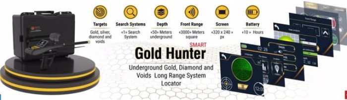 جهاز جولد هانتر سمارت لكشف الذهب والكنوز الدفينة والمعادن الثمينة والألماس 2