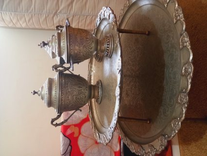 تحف قديمة منحوته باليد المغربية من الفضة الخالصة 