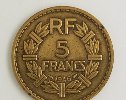 5franc française 1946 !!