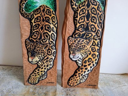 لوحتان  اصليتان مختومتان على خشب الزان للفنانة البرازيلية سيكويرا 5