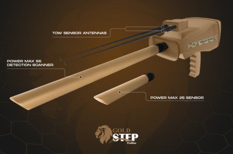 جهاز كاشف للذهب والكنوز المتكامل بي ار جولد ستيبب برو ماكس /Gold step pro max  2