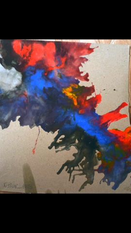 لوحة فنية مرسومة باليد