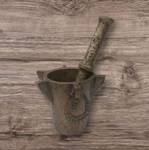 مهراز نحاسي أصيل عمره أكتر من 150 سنة وهي تحف نادرة جداً  3