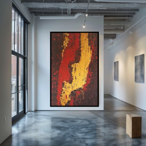 Original Abstract Painting – Shqouq Al-Rouh (Cracks of the Soul)  3