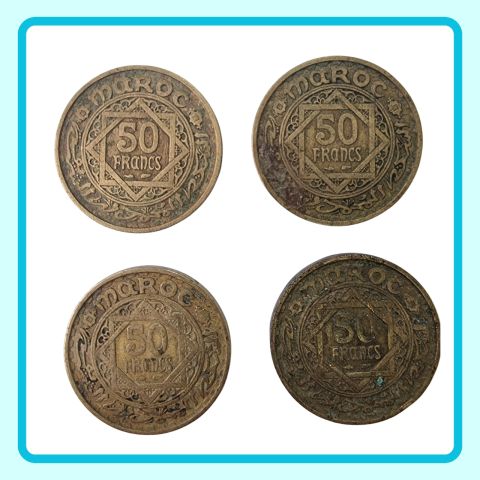 مجموعة رائعة من العملات المغربية القديمة