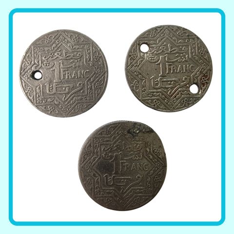 مجموعة رائعة من العملات المغربية القديمة 1 فىنك
