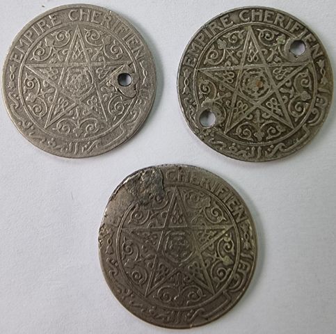 مجموعة رائعة من العملات المغربية القديمة 1 فىنك 2