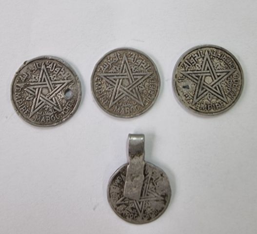 مجموعة رائعة من العملات المغربية القديمة 2 فرنك 3