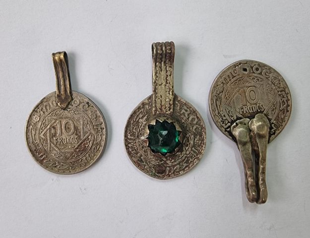 مجموعة رائعة من العملات المغربية القديمة 3 قطع 2