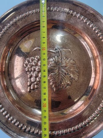 صينية نحاسية مغربية قديمة جدا مصنوعة من النحاس الأحمر  2