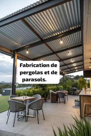 بيرغولا ألمنيوم بإضاءة LED – تفصيل احترافي وجودة عالية