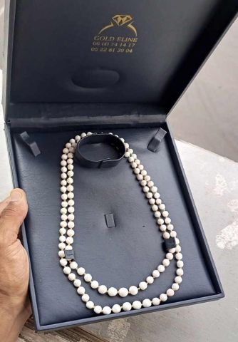 عرض مميز! طقم عقدين (2) من الكورال الطبيعي 100%، بقفل فضة 925 3