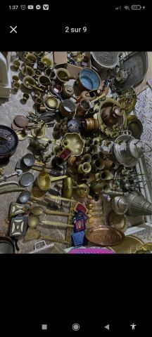  Lot des antiques cuivre 