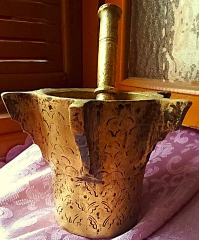 مهراز نحاسي مصاحب لعصا  اصلي قديم  3