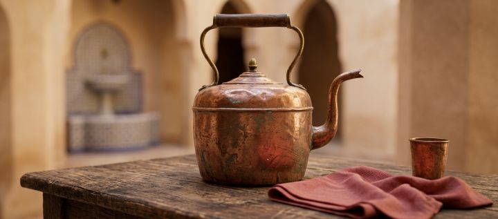 مقراج نحاس فاسي قديم أصلي (طبعة الأفعى الهزاز) تحفة نادرة