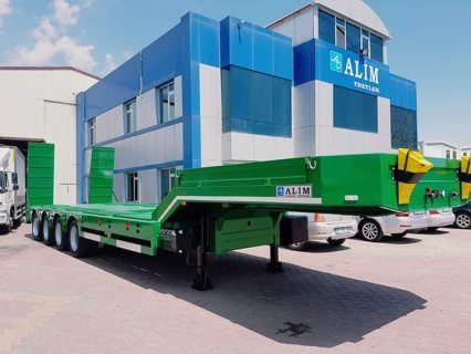 نصف المقطورة عربة مقطورة مسطحة منخفضة، 4 axle low bed semi-trailer EXTENDA